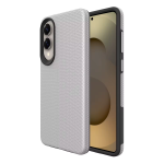 Triangle Shockproof Case With Anti Slip Grains for Samsung Galaxy S25 Edge – Silver